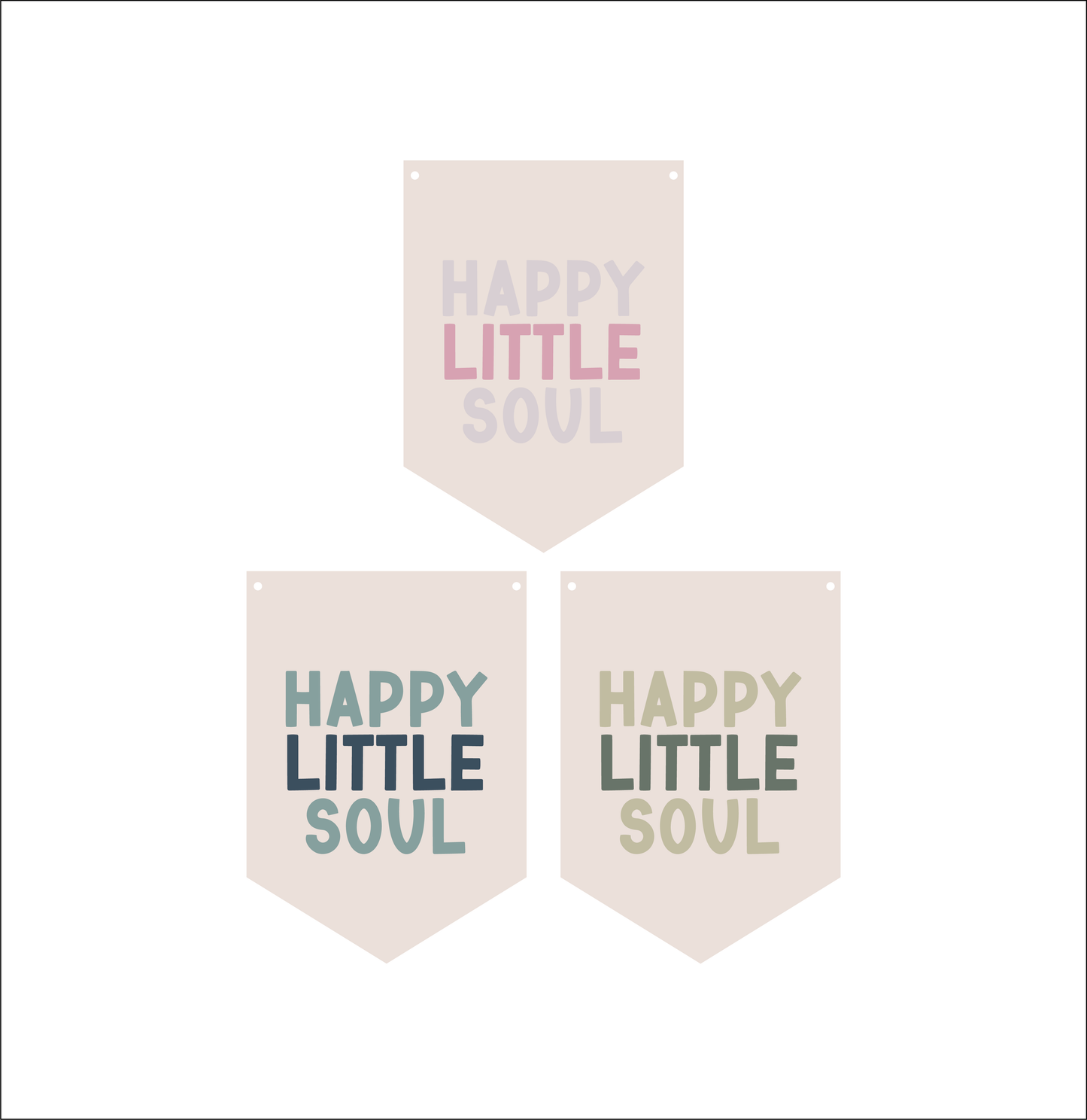 Happy Little Soul Mini Pennant