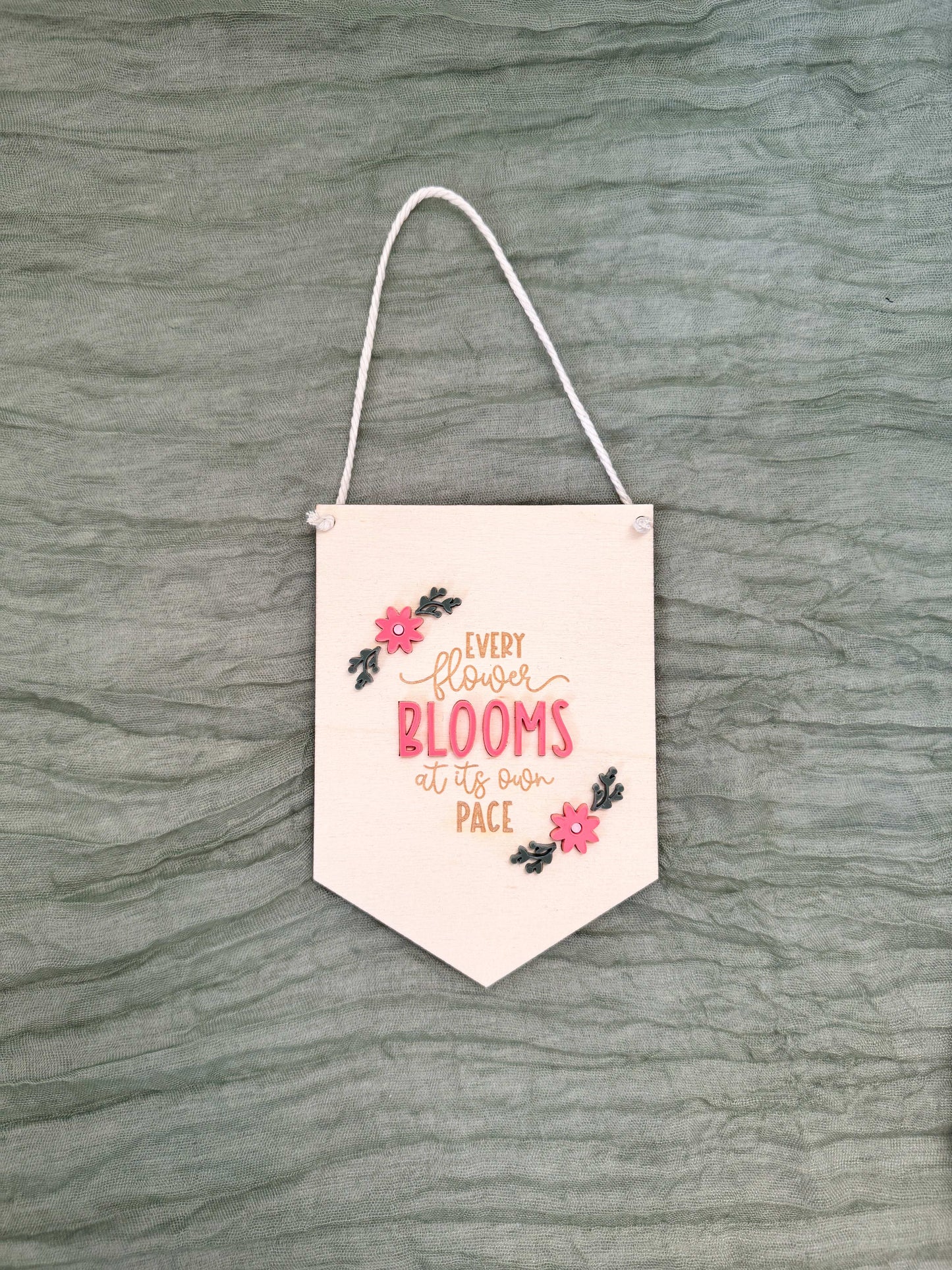 Blooming Mini Pennant Flag
