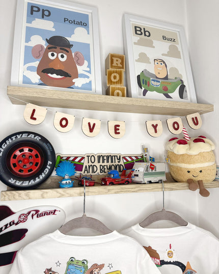 Love You Glitter Mini Bunting