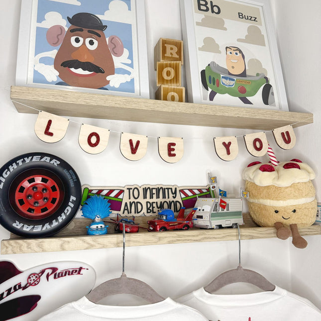 Love You Glitter Mini Bunting