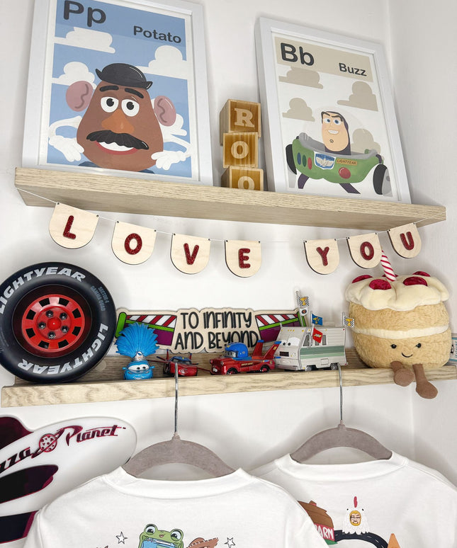Love You Glitter Mini Bunting