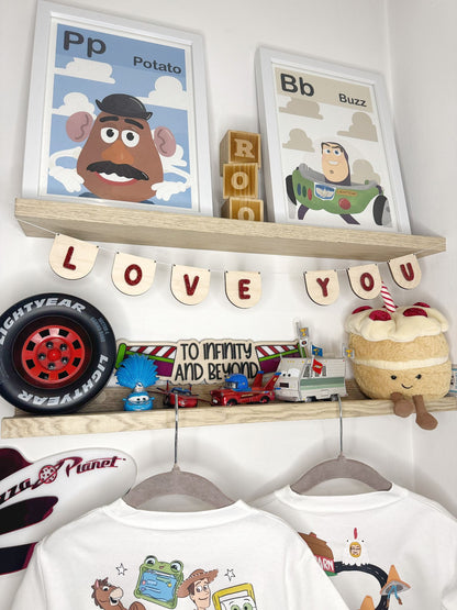 Love You Glitter Mini Bunting