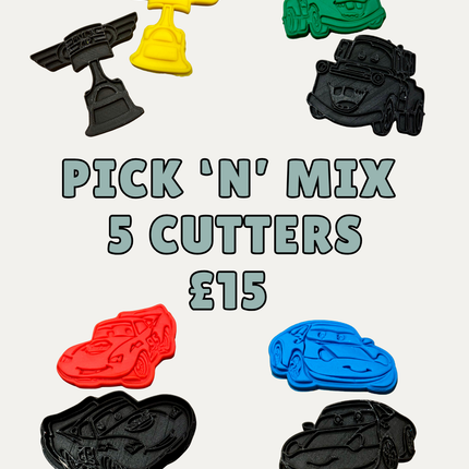 Set of 5 Cars Play & Bake Cutter (Pick your own)