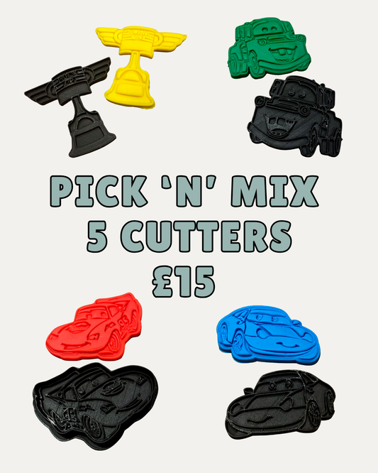 Set of 5 Cars Play & Bake Cutter (Pick your own)