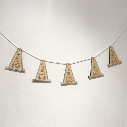 Wooden Cozy Cone Bunting