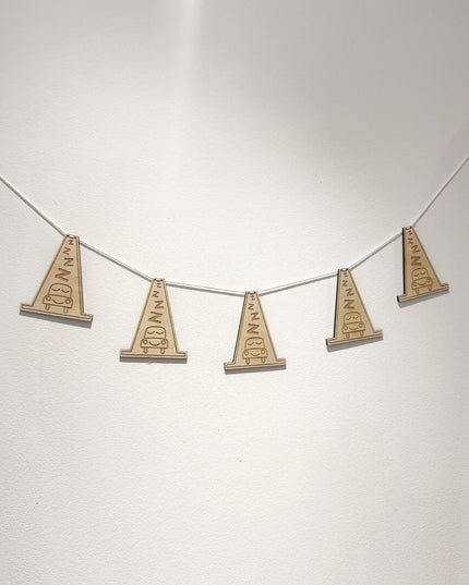 Wooden Cozy Cone Bunting