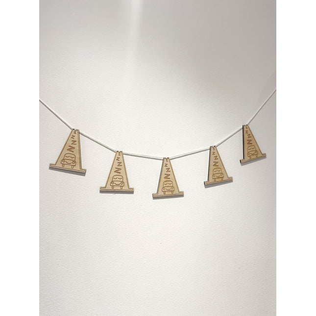 Wooden Cozy Cone Bunting