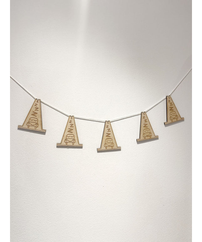 Wooden Cozy Cone Bunting