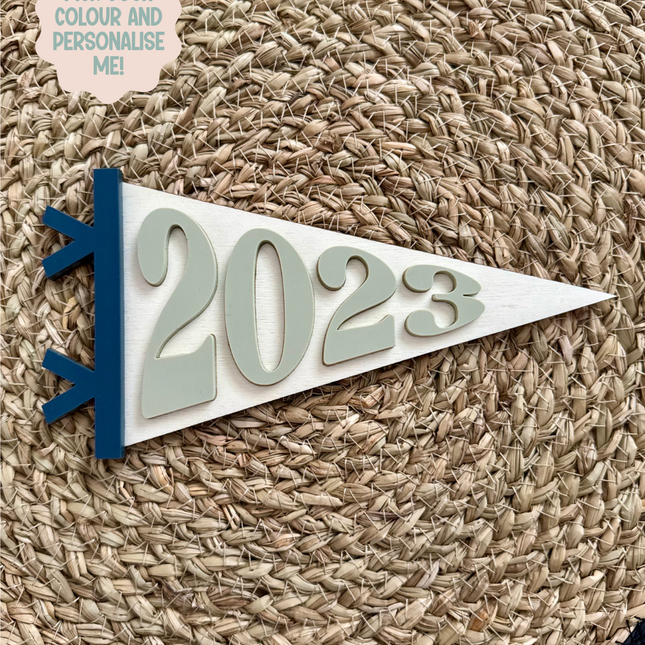 Mini Pennant Birth Year Flag