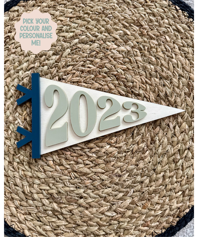 Mini Pennant Birth Year Flag