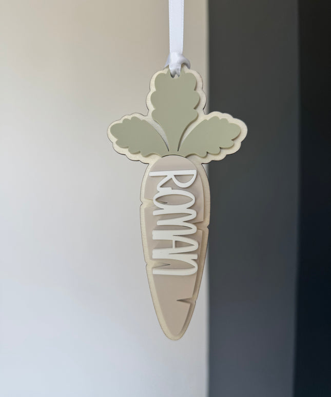 Personalised Carrot Easter Tag