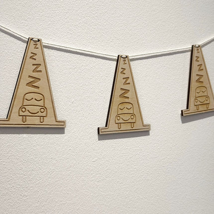 Wooden Cozy Cone Bunting