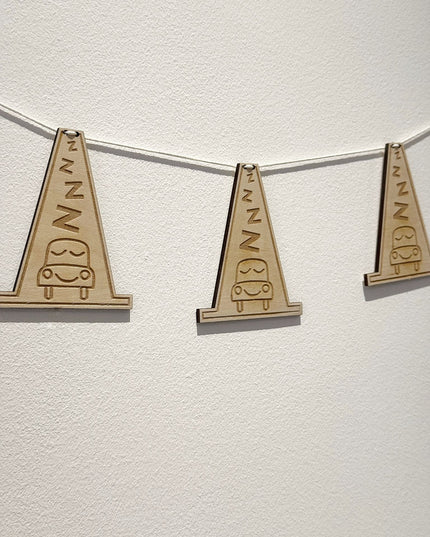Wooden Cozy Cone Bunting
