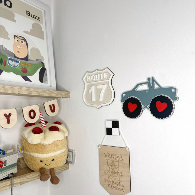 Monster Truck Wall Sign