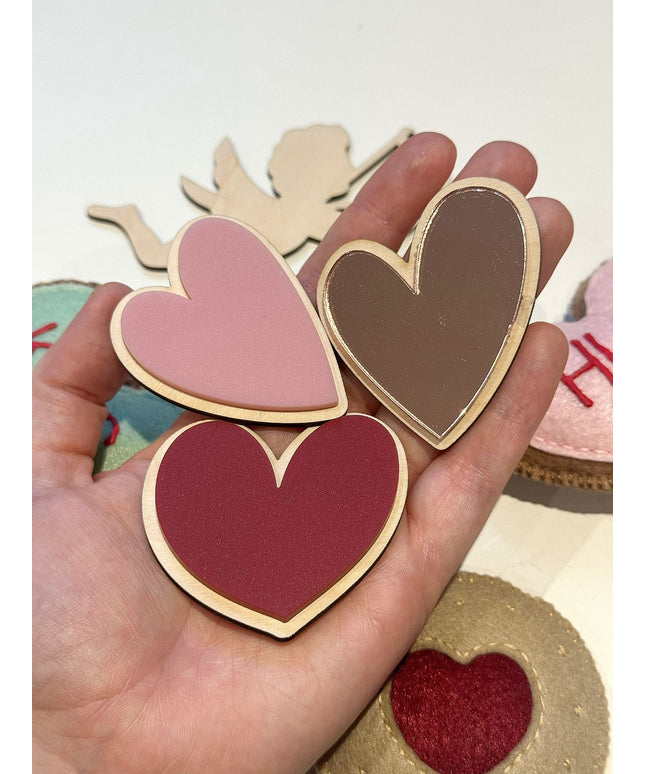 Set of 3 Heart Wall Shapes