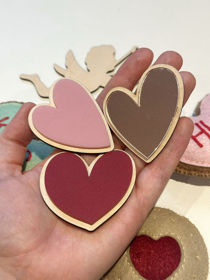 Set of 3 Heart Wall Shapes
