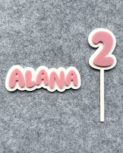 Bluey Inspired Cake Charm & Number Topper