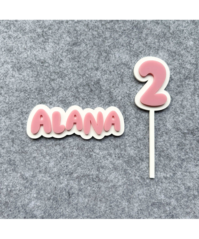 Bluey Inspired Cake Charm & Number Topper