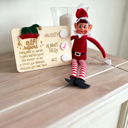 Naughty Elf Report Card