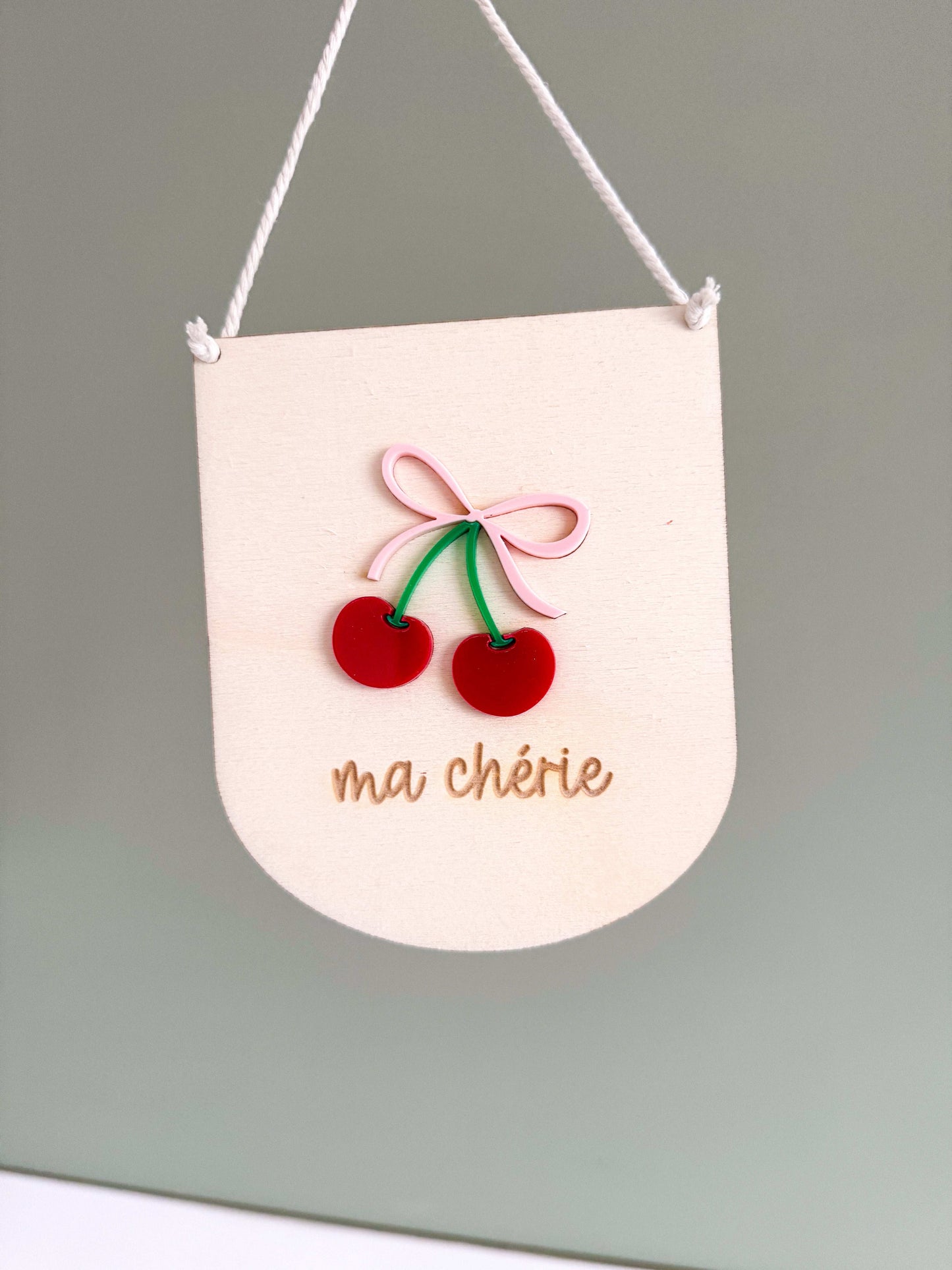 Cherry Mini Pennant Flag