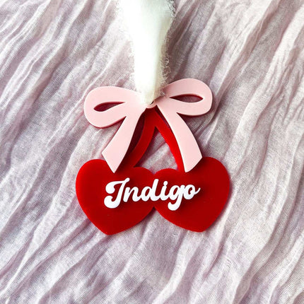 Heart Cherries Tag