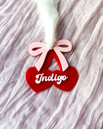 Heart Cherries Tag