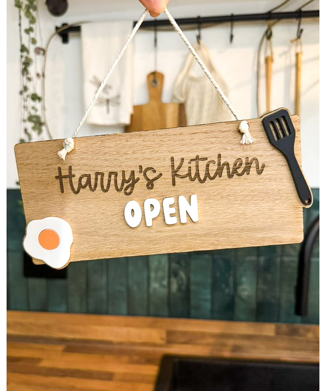 Personalised Play Kitchen Sign