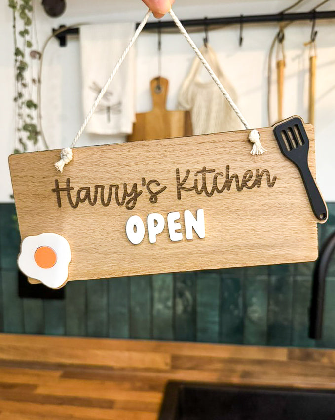 Personalised Play Kitchen Sign