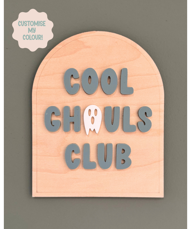 Cool Ghouls Club Plaque