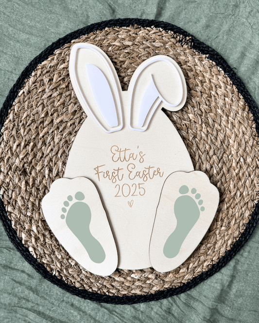 Personalised Easter Keepsake Footprint Plaque