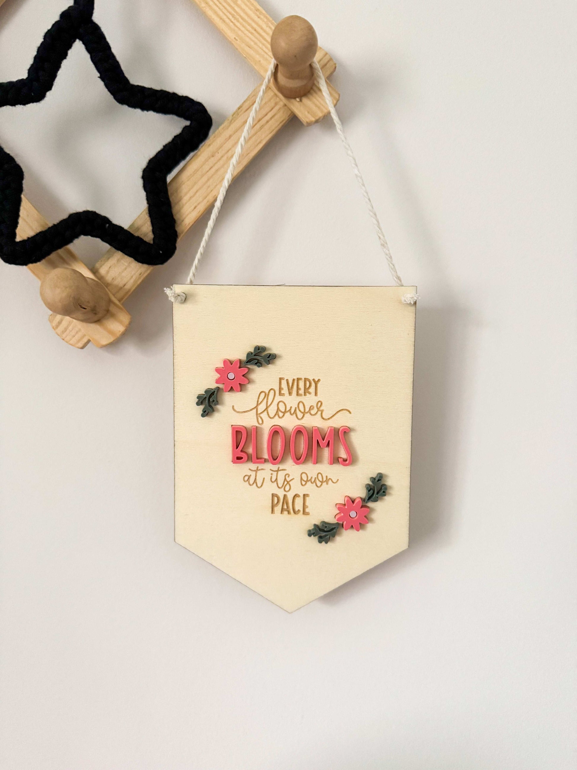 Blooming Mini Pennant Flag