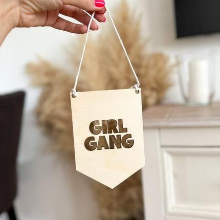 *CLEARANCE* Girl Gang Mini Pennant Flag