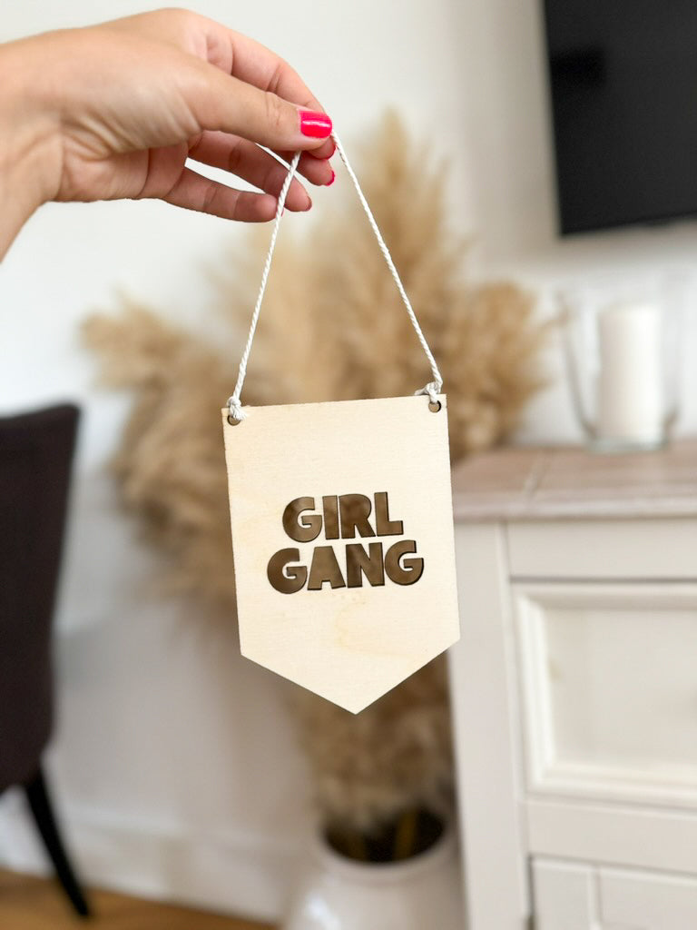 *CLEARANCE* Girl Gang Mini Pennant Flag