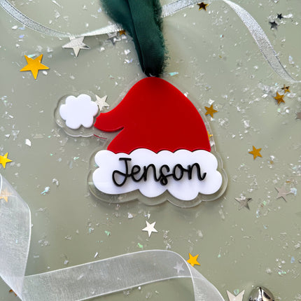 Personalised Santa Hat Tag
