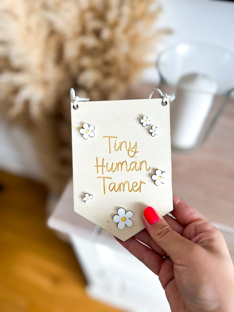 Tiny Human Tamer Mini Pennant Flag
