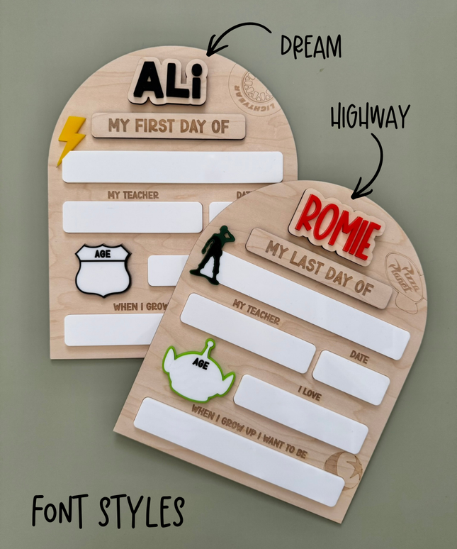 Toy Story Personalised First Day/Last Day School Board
