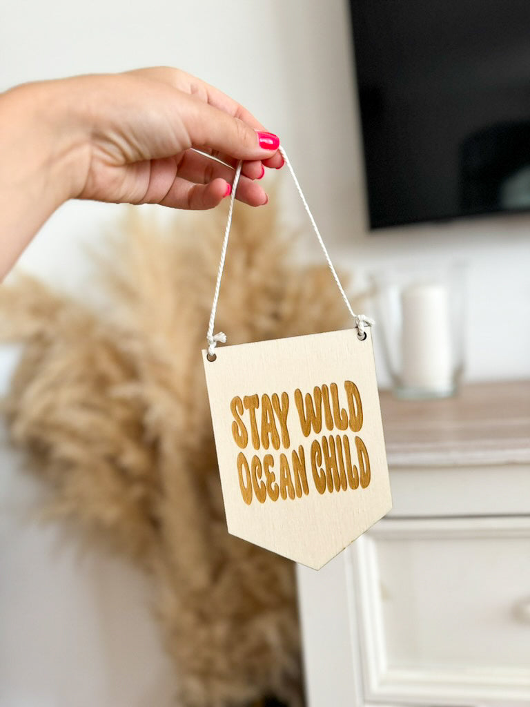 *CLEARANCE* Ocean Child Mini Pennant Flag