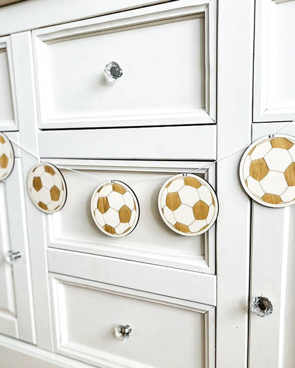 *CLEARANCE* Wooden Football Bunting