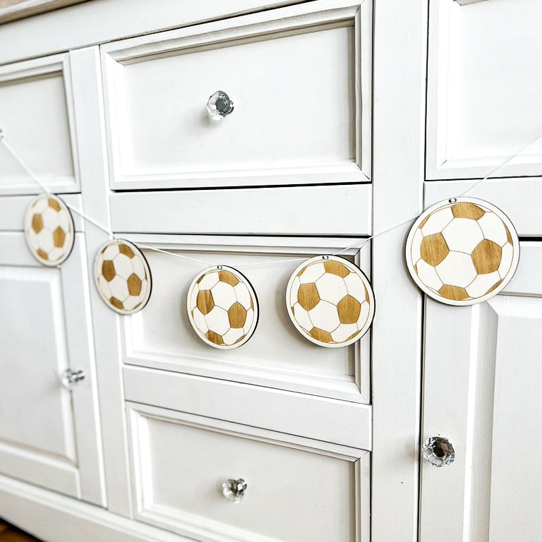 *CLEARANCE* Wooden Football Bunting