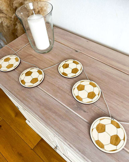 Wooden Football Bunting