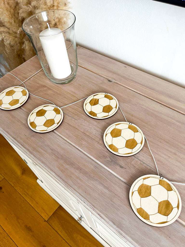 Wooden Football Bunting
