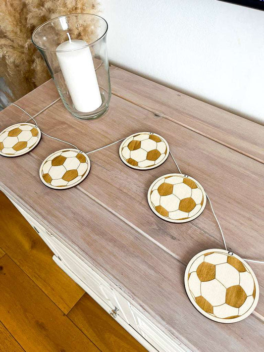 Wooden Football Bunting
