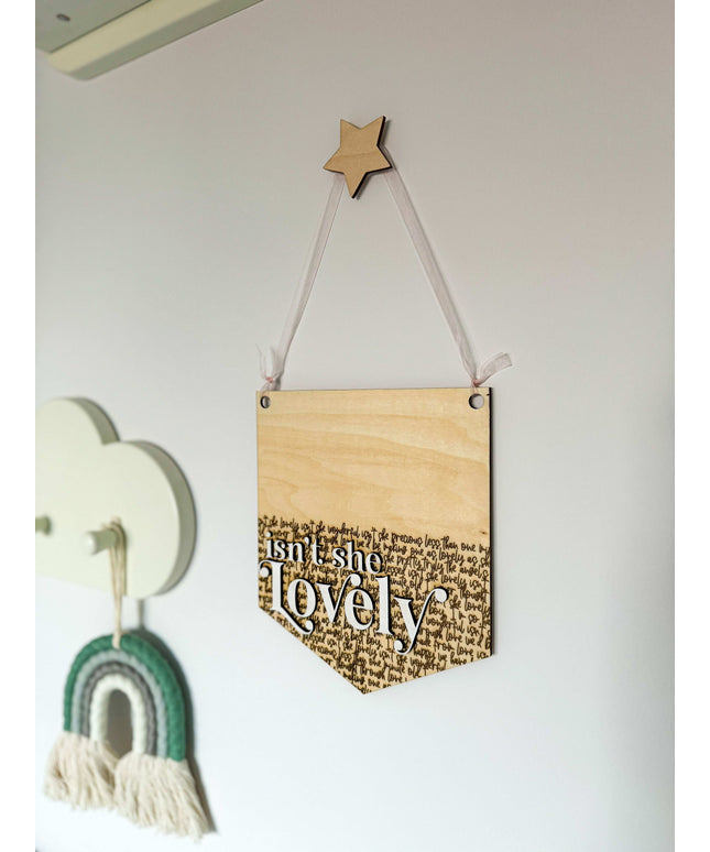 Isn't She Lovely Pennant Flag