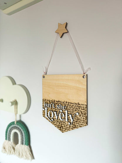 Isn't She Lovely Pennant Flag