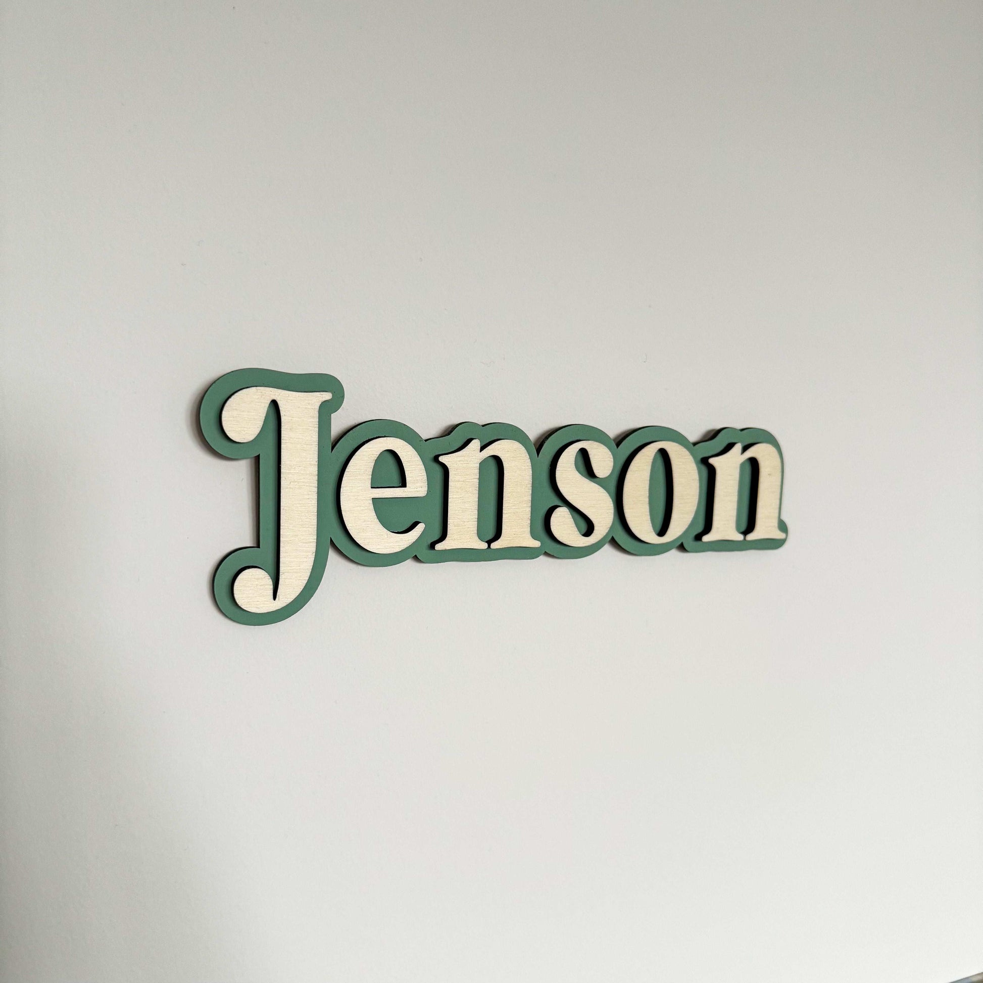 Double Layer Wooden Name