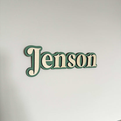 Double Layer Wooden Name