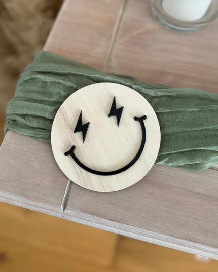 Lightening Bolt Eyes Smiley