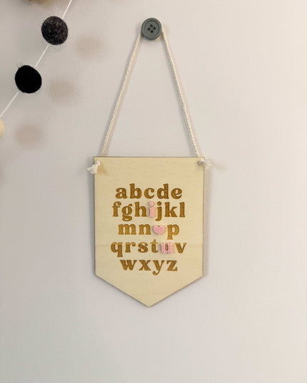 Alphabet I Love you Mini Pennant Flag