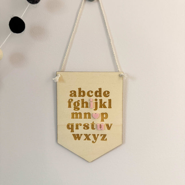 Alphabet I Love you Mini Pennant Flag