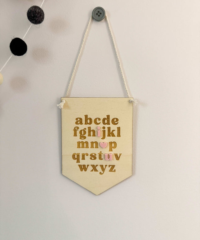 Alphabet I Love you Mini Pennant Flag